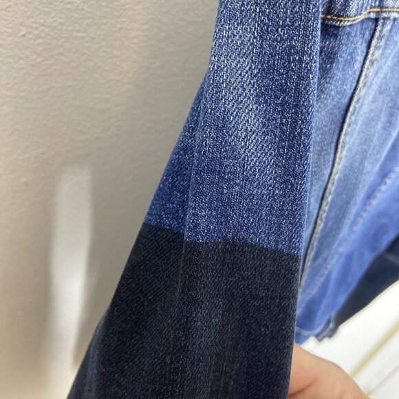 Joe’s Woman Small 2 Tone Denim Snap Button Denim Jean Jacket Joes - Picture 6 of 10